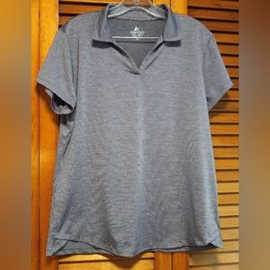 Anivivo Women's Tennis Golf Active Wear V-Neck Collared Shirt Sleeve XL